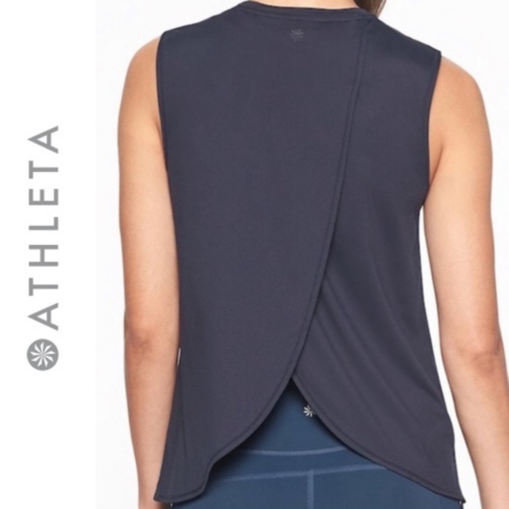 Athleta UPF Sunlover Tulip Open Back Tank Top I Size XS